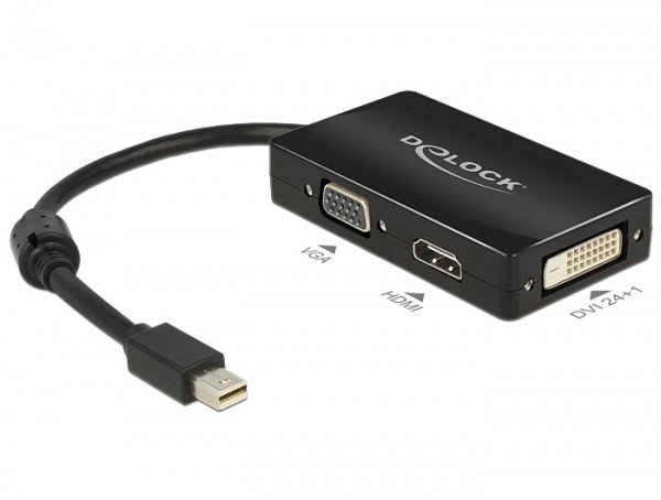 Adapter mini Displayport 1.1 Stecker &gt; VGA / HDMI / DVI 24+1 Buchse