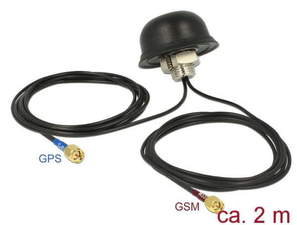 Multiband GPS / GSM UMTS LTE SMA 28 dBi / 5 dBi Antenne 2 x 2 m RG-174 omnidirektional Dachmontage outdoor