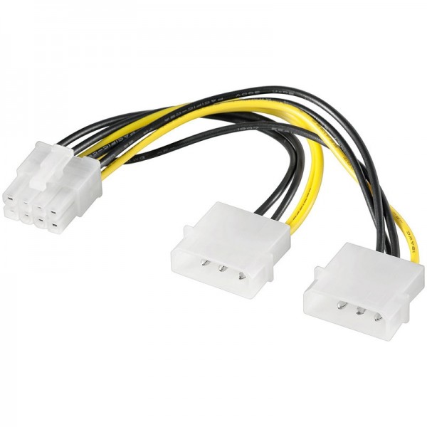 Power Kabel 2x 5.25 Stecker - PCI Express 8 pin