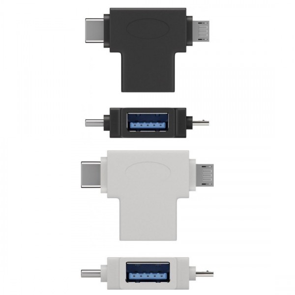 USB 3.0 SuperSpeed OTG Adapter, A-Buchse  Micro B-Stecker / C-Stecker