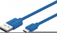 USB 2.0 Hi-Speed Kabel A Stecker - Micro B Stecker, 1,0m, blau