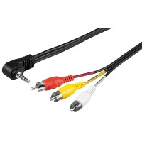 Audio-Video-Kabel mit 4 poligem Winkel Klinkenstecker 1,5 m