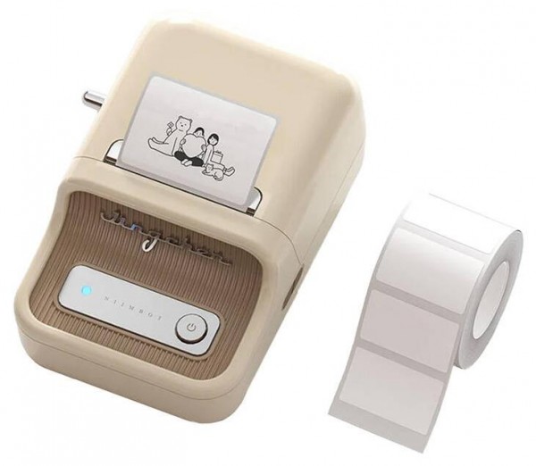 Niimbot B21, Tragbarer kabelloser Bluetooth Etikettendrucker, 20-50mm, cream