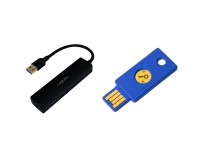 Yubico YubiKey Security Key NFC &#43; 4 Port USB 2.0 Hub Bundle 