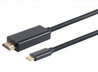 USB-C Adapterkabel, USB-C Stecker &#150; HDMI Typ A Stecker, 4K 60Hz, schwarz