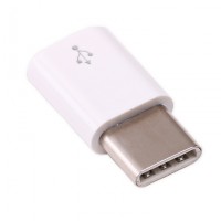 Adapter micro USB Buchse - USB Type C Stecker, wei&#223;